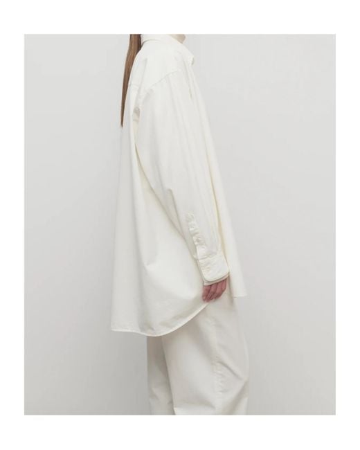 The Row White Luka Oversized Shirt