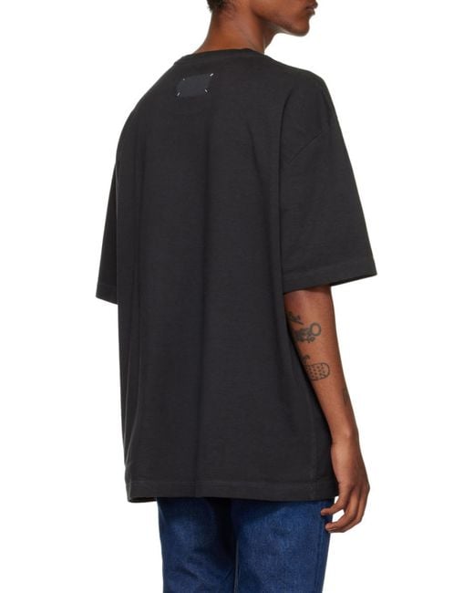 Maison Margiela Blue Four-Stitch Oversized T-Shirt for men