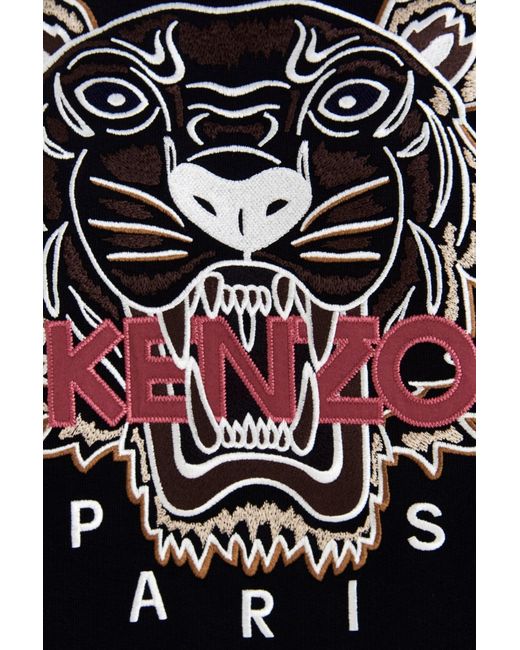 KENZO Black Tiger-Print Jumper Dress