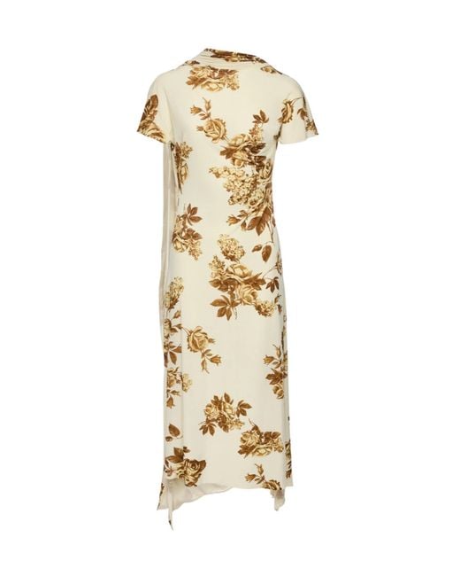 Magda Butrym Metallic Floral Cut-Out Maxi Dress