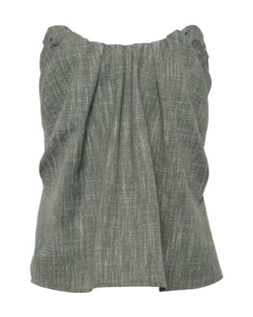 Co. Gray Pleated Blouse