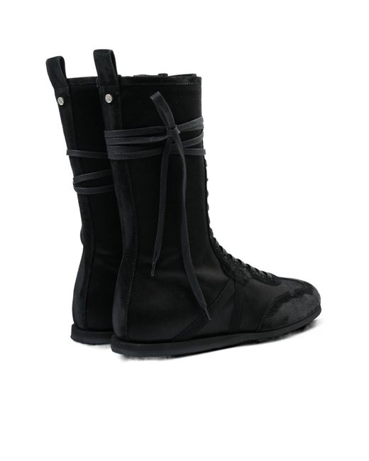 Ann Demeulemeester Black Fides Soft High-Top Boxing Sneakers