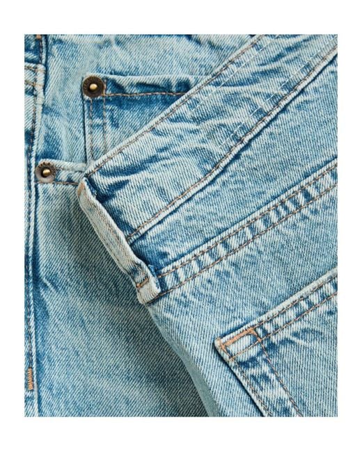 Rag & Bone Blue Straight-Leg Jeans