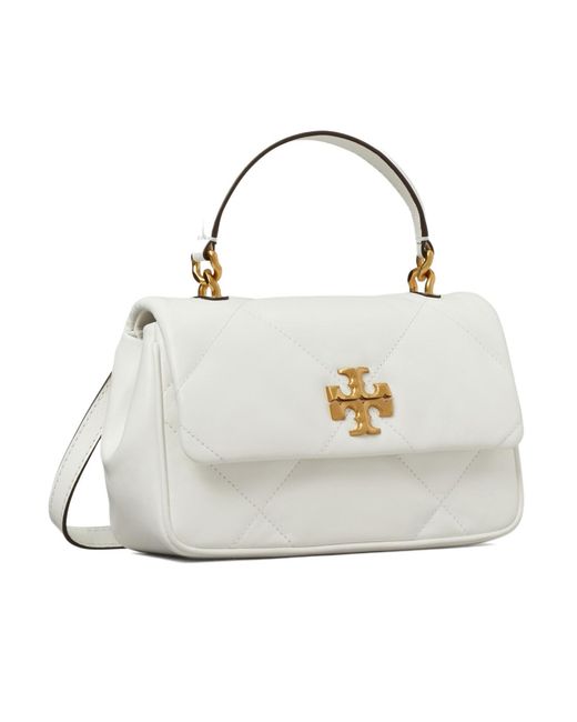 Tory Burch White Kira Foldover Top Tote Bag