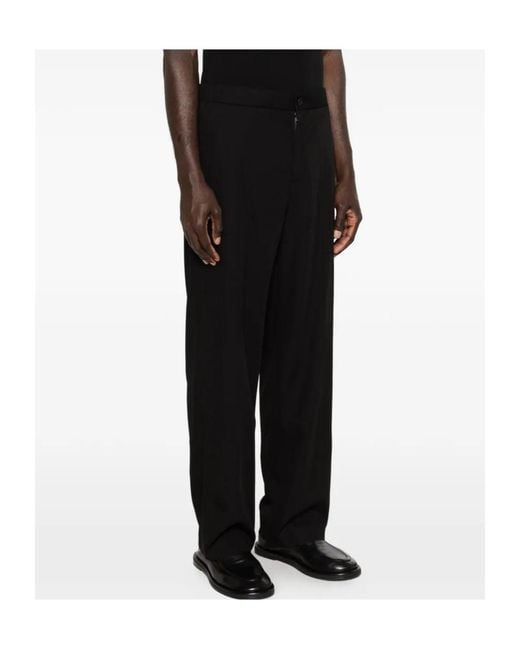 The Row Black Toshiro Elasticated Trousers for men