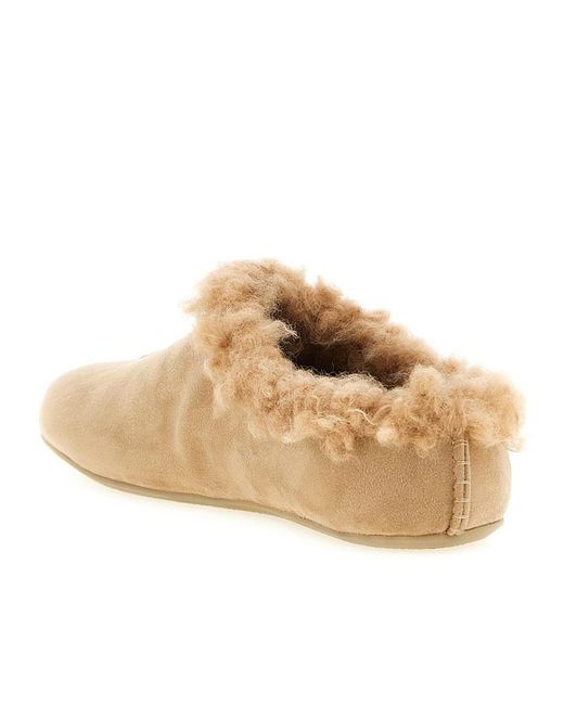 MM6 by Maison Margiela Brown Numeric-Print Slip-On Slippers