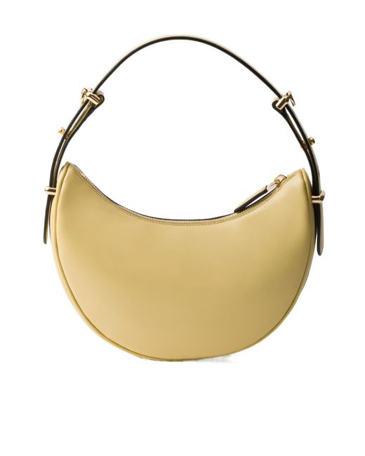 Prada Metallic Arqué Zipped Shoulder Bag