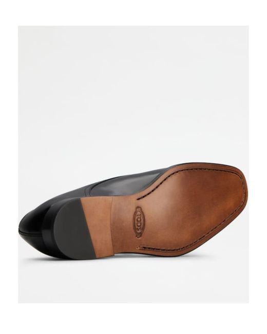 Tod's Black Double-Strap Leather Monk Shoes for men