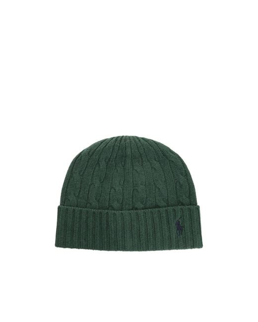 Polo Ralph Lauren Green Pony Embroidered Knitted Beanie for men