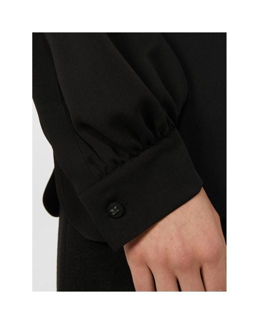 Max Mara Black Melania Tie Detailed Button-Up Shirt