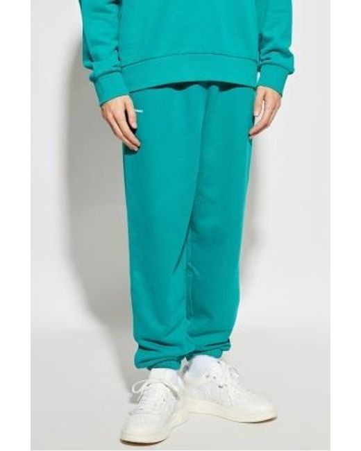 PANGAIA Blue Elasticated-Cuff Track Pants for men