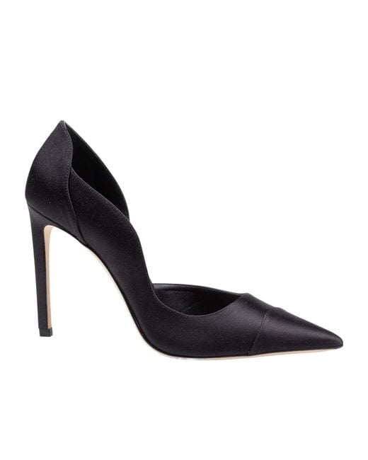 Jimmy Choo Black Shiny Satin Pump