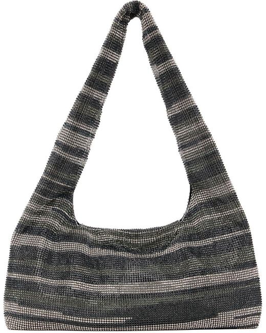 Kara Gray Armpit Embellished Mesh Tote Bag