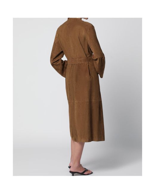 Nour Hammour Brown Belted Coat