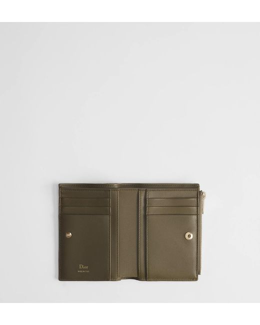 Dior Green Caro Dahlia Wallet