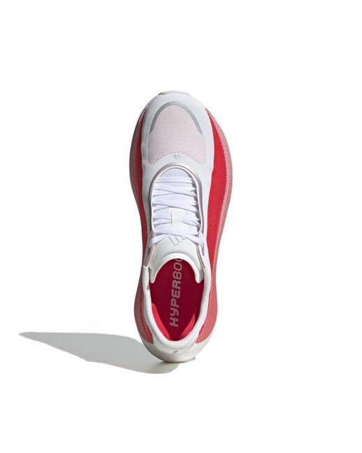 Adidas Red Hyperboost Edge Running Shoes for men