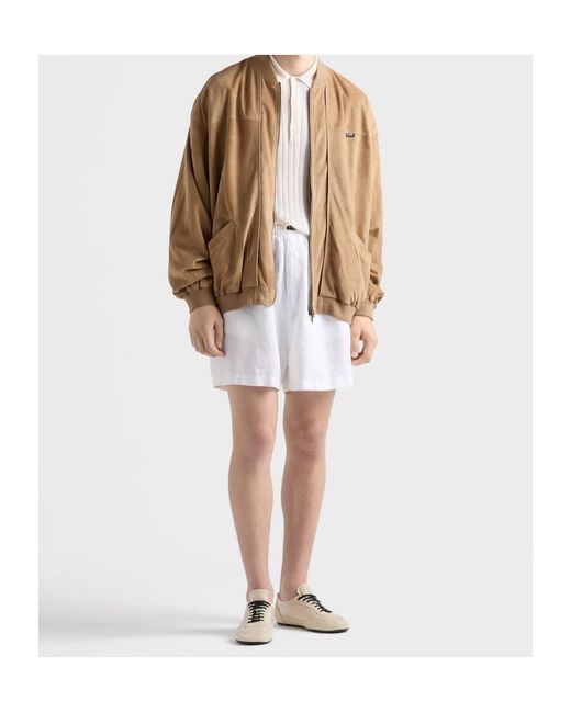 Prada Brown Suede Bomber Jacket for men