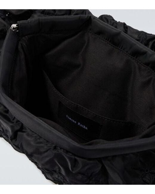 Simone Rocha Black Pillowcase Embellished Clutch for men