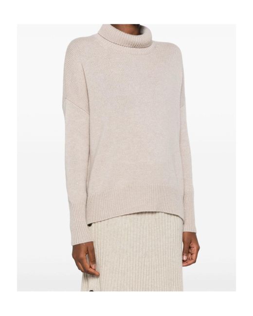 Lisa Yang White Heidi Turtle-Neck Sweater