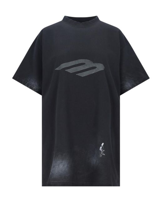 Balenciaga Black 3B Sport Icon Oversized T-Shirt for men