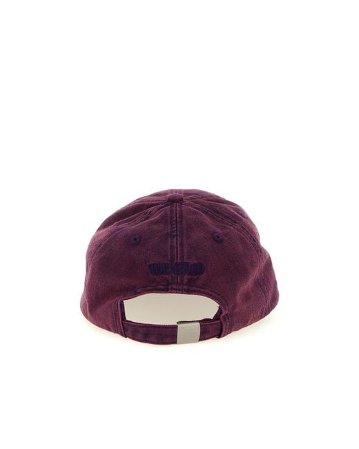 The Attico Purple Faded Logo-Embroidery Cap