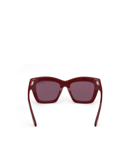 Tom Ford Purple Eyewear Luna Square Frame Sunglasses
