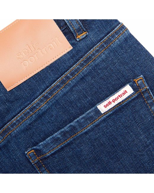 Self-Portrait Blue Flared Jeans