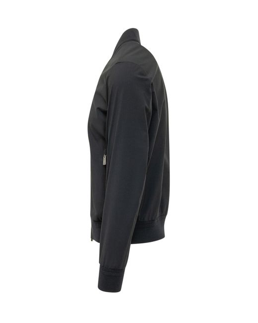 Zegna Gray Long Sleeved Zip-Up Jacket for men