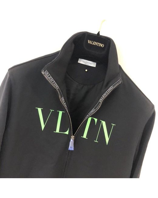 Valentino Black Vltn Zippered Pilot Casual Jacket for men