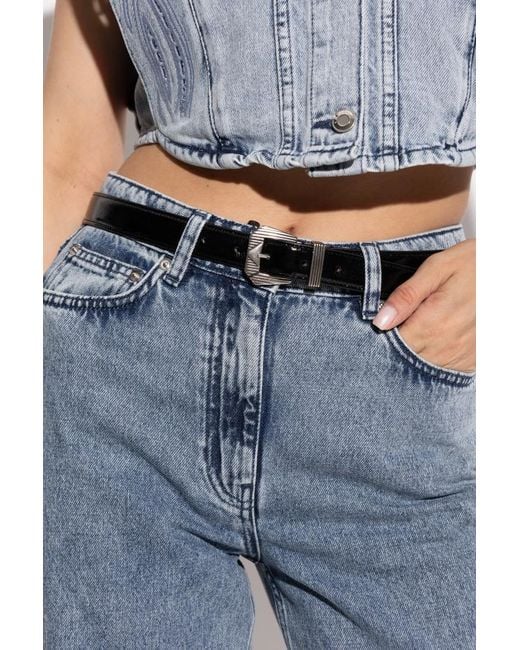 IRO White Patent-Leather Belt