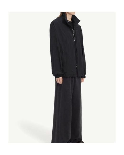 MM6 by Maison Margiela Black Nylon Zip Jacket for men