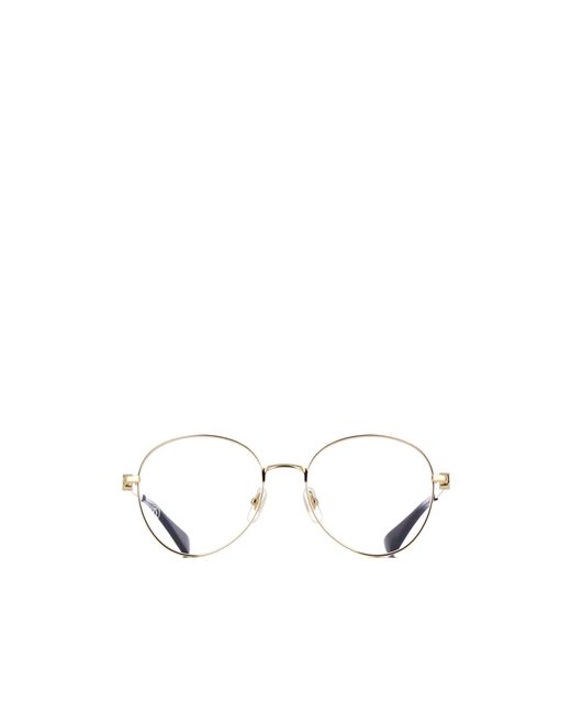 Cartier White Round Frame Glasses