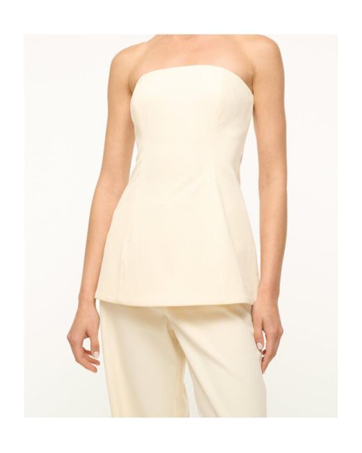 Staud Natural Strapless Top