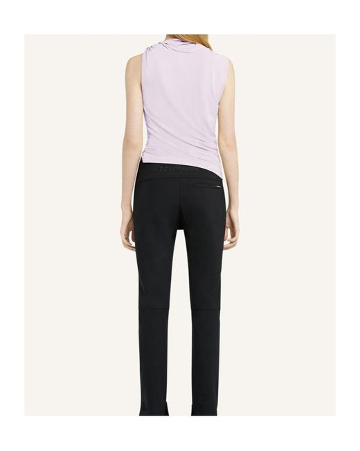 Courreges Pink Courrèges Draped Asymmetric Jersey Top