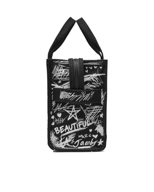 Marc Jacobs Black The Punk Scribble Small Tote Bag