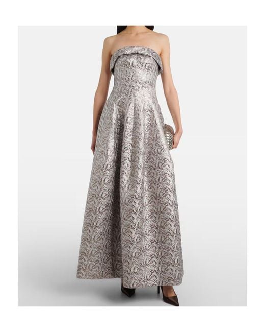 Jonathan Simkhai Gray Metallic Strapless Dress