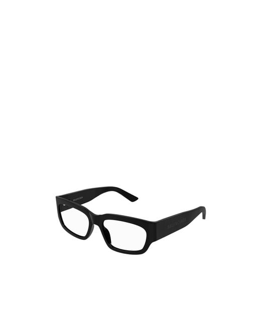 Balenciaga White Eyewear Rectangular Frame Glasses for men