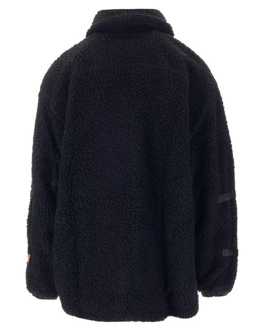 Heron Preston Blue Zip-Fastening Fleece Jacket for men