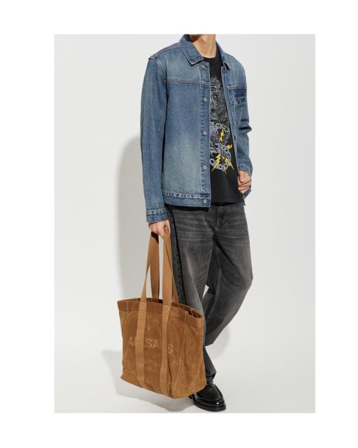 AllSaints Blue Wash Denim Jacket for men
