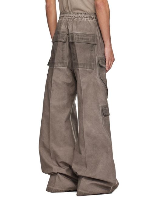 Rick Owens Brown Drawstring Elastic Waist Casual Pants for men