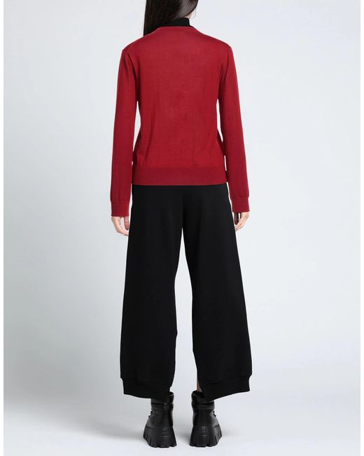 Dolce & Gabbana Red Lightweight Solid Color Knit Sweater