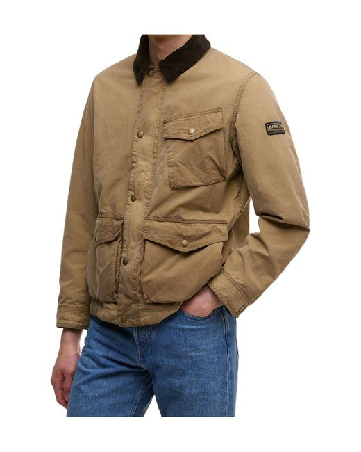 Barbour Natural Logo Patch Pocket Detailed Jackeet for men