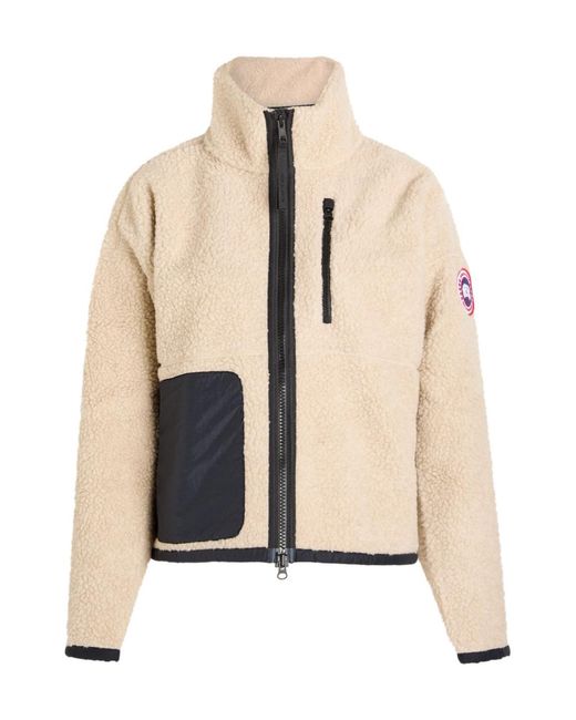 Canada Goose Natural High-Neck Wool Fleece Coat