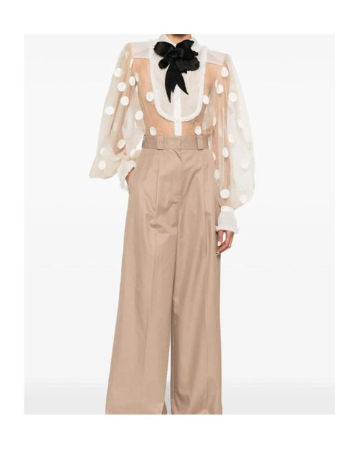 Valentino White Polka Dot Pattern Shirt