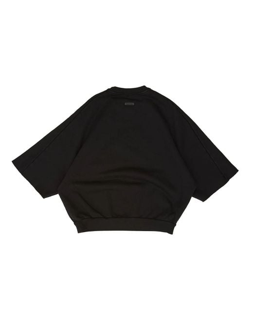 Fear Of God Black Logo Patch Crewneck Sweatshirt for men