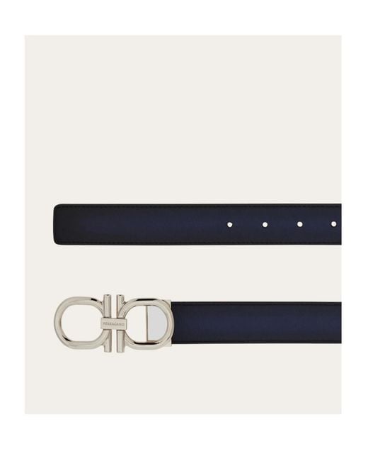 Ferragamo White Ferragamo Eyewear Reversible Gancini Belt for men