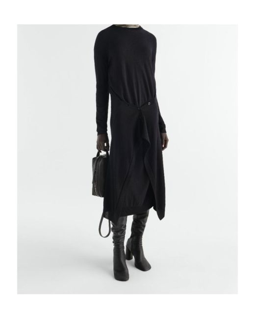 Lemaire Black Buttoned Dress