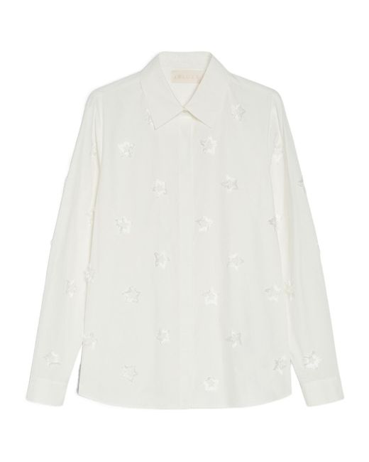 iBlues White Embroidered Shirt