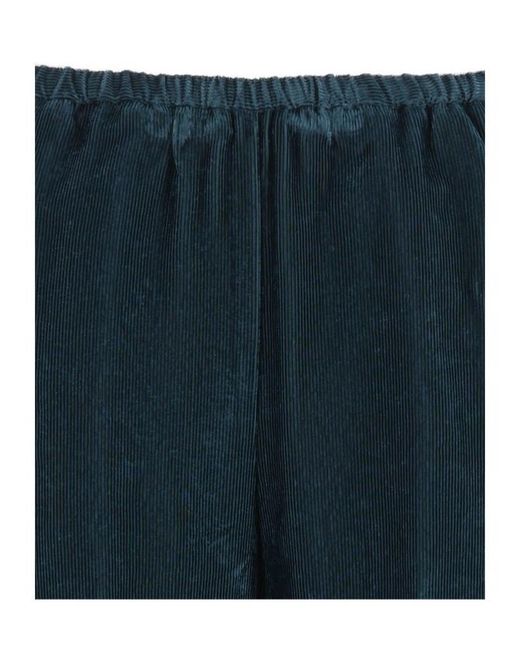 Forte_forte Blue Ribbed Velvet Pull-On Pants