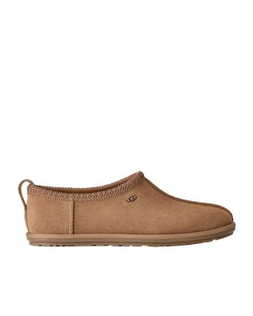 Ugg Brown Tasman Deconstructed Embroidered-Logo Slippers